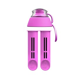 Dafi Water Bottle Filters and Cap Replacements Pink | 2-Pack | Last up to 60 Days | Hiking Water Filter, Personal Filtered Water Bottle, Camping Water Filter | BPA-Free | Made in Europe
