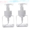GLEAVI 2Pcs Foaming Pump Bottle Transparent Refillable Containers for Cosmetics