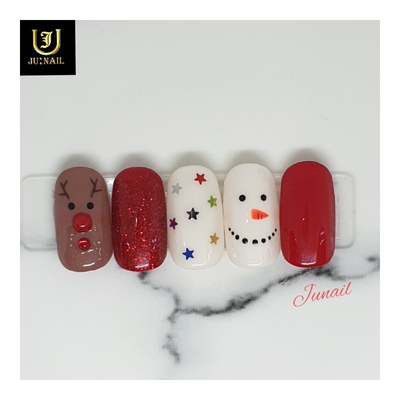 ⛄Rudolph Nail Tips⛄ - Short Oval / ⛄루돌프네일팁⛄ - 숏오발