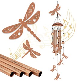 ORIGACH Dragonfly Wind Chimes Decoration for Outdoor Hanging, Metal Dragonfly Wind Chimes for Garden, Outdoor, Yard, Patio, Patio and Home Decoration Gifts