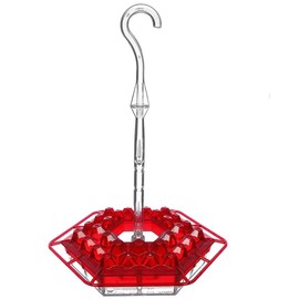 SEIWEI Hummingbird Feeder for Outdoors Hanging Bird Water Feeder, Red