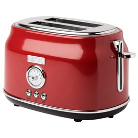 Haden Dorset 2 Slice Wide Slot Stainless Steel Toaster with Adjustable Browning Control & Non-Slip Feet, Rectory Red