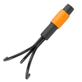 Fiskars QuikFit Grubber, Tool Head, Length: 33 cm, Width: 9 cm, Carbon steel Tines, Black/Orange, 1000685