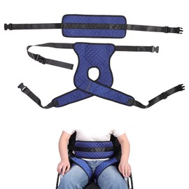 HEINALOUS Wheelchair Fastening Belt, Nursing Belt, Waist and Foot Protection, Wheelchair Seat Belt, Protection Belt, Prevent Falls, Elderly, Elderly, Adjustable, Breathable, Easy to Put on and Take