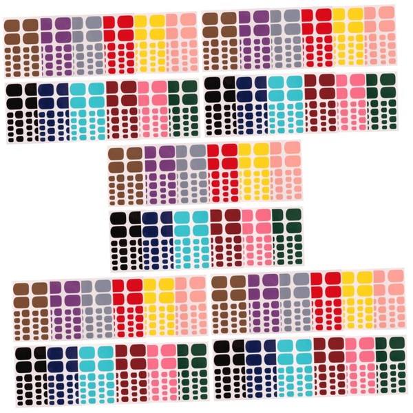 WOONEKY 5sets Charming Toe Nail Wraps Full Covers DIY Press