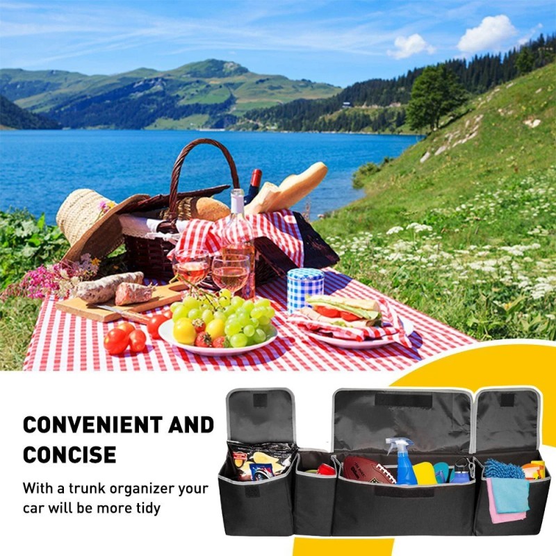 AUTOXBERT Car Trunk Back Seat Cargo Holder Hanging Organizer 7