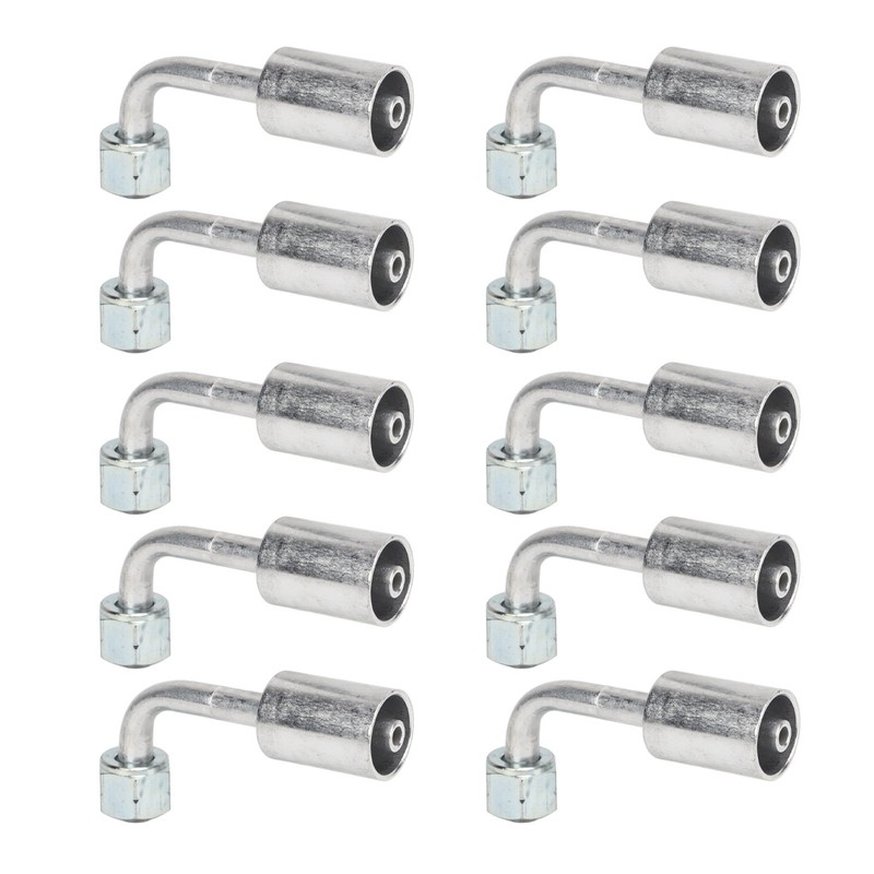 10 Pcs 3/8in Air Conditioning 90 Degree Beadlock Aluminum AC