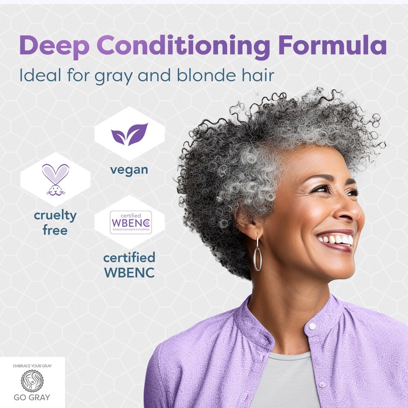 Go Gray Treatment System (Treat), Purple Toning Masque, 4 Packets,