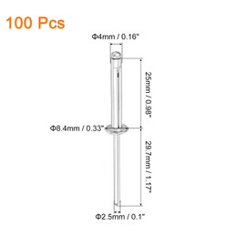 sourcing map 100Pcs 5/32"x1" Aluminum Round Head Tri Grip Rivets, Tri Grip Rivets Assortment Bulb Style Rivets for DIY, Sheet Metal, Automotive Repairs, Furniture, Marine Boat (Silver)