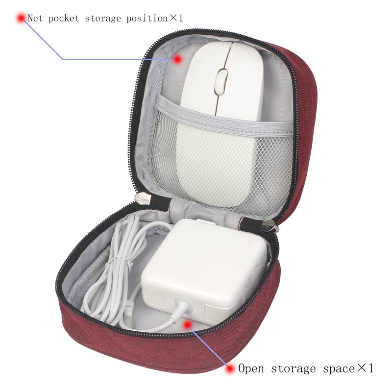 Ruyosn Cable Organiser Bag Waterproof Small Cable Bag Mouse Pocket