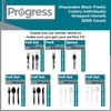 Progress Plastic Cutlery individually wrapped utensils, Heavy Weight black disposable