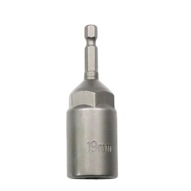 6-19mm Quick-Change 1/4 inch Hex Shank Metric Deep Socket Screwdriver Impact Nut Setter Extractor Remover Driver Drill Bit, 80mm Length, for Electric Manual Impact Screwdriver (1, 19mm)
