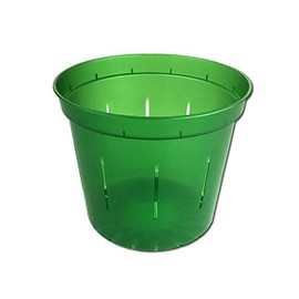 rePotme 4 inch Orchid Pot 3 Pack - Slotted Orchid Pots with Holes for Repotting (Green Emerald)