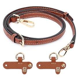 WeddHuis Shoulder Strap for Longcha Bag Women's Adjustable Shoulder Strap for Bags Leather Strap Carry Straps for Mini Bag Straps, Bag Strap Extension (Width of Shoulder Strap 0.9 cm), black