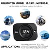 BBTO 2 Pcs DC 12V 24V Waterproof Car Voltmeter with