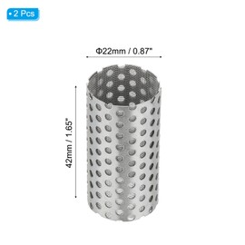 PATIKIL 2 Pcs 22mm OD Strainer Mesh, 42mm H 80 Mesh Screen Y Shaped Strainer Filter Valve Mesh Screen 304 Stainless Steel Double Layer Strainer Mesh for Debris Pump Water Oil Separation