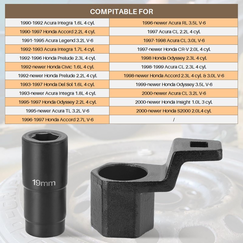 weyleity 19mm Harmonic Balancer Socket & 50mm Crankshaft Pulley Wrench
