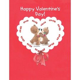 Suzy's Valentines Card Collection Stationery, Rowf and Lovey Happy Valentine's Day - 10860