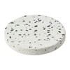 Main + Mesa Round Terrazzo Coasters, White, Set of 4
