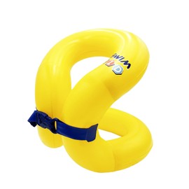 Toddler Swim Vest-Kids Swim Floaties for 5-12Yrs, 50-90 lbs, Portable Inflatable Pool Floats with Adjustable Safety Buckle and Double Surround Air Bag (Yellow, M(for Weight:50-90lbs))