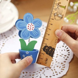 Creative Wooden Base Photo Holder - Cartoon Animal Flower Pot Table Name Number Holder Party Decoration Card Holders Picture Memo Note Photo Clip Holder (12 Pack)