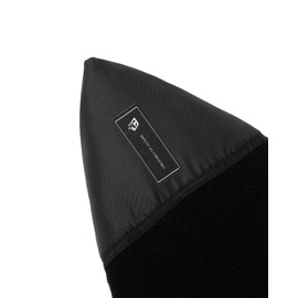 Creatures of Leisure 2023 Shortboard Icon Lite Cover, Durable Matte Black Tarpee, 3mm Foam Protection, Corrosion Resistant Zip, Black Silver, 5'8"