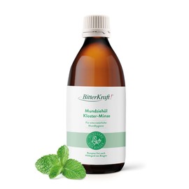BitterKraft! Mundzieöl Monastery Mint - Natural Oral Care with Organic Herbs and Almond Oil, 200 ml