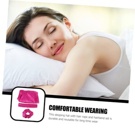 Mikinona 1set dry hair cap slap headwear salon spa cap hair wrap long hair cap curly hair head cover curly hair hat hair protection cap head scarf satin travel elastic band fluffy