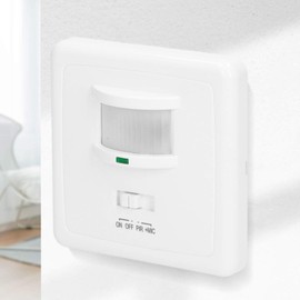 ORNO OR-CR-206 Flush-Mounted Indoor Motion Sensor with Light Switch and Clapping Switch Does Not Work with LED, Minimum Load 40 W 160 Degree IP20 White