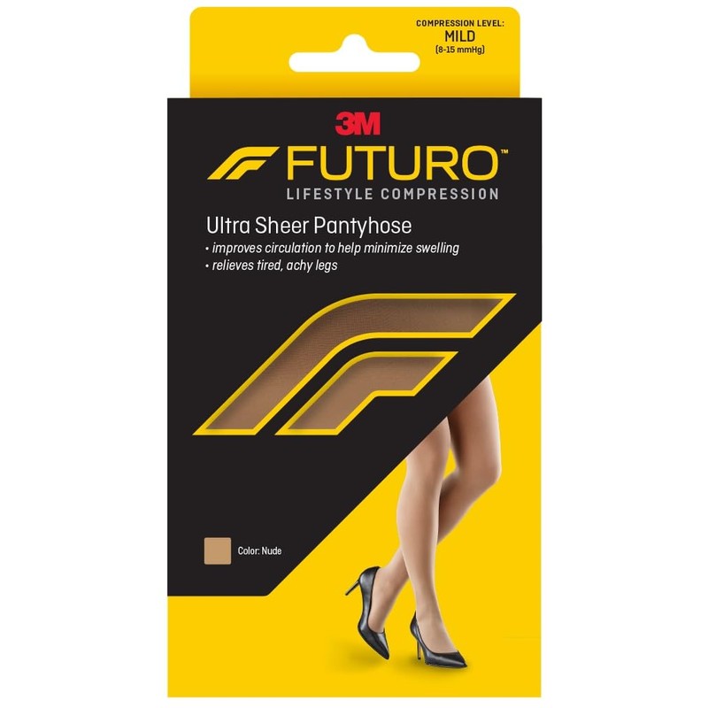 FUTURO Ultra Sheer Pantyhose for Women, Medium Size, Mild Compression