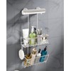 RUIHANDA Double Shower Shelf No Drilling [Additional Storage Space] -
