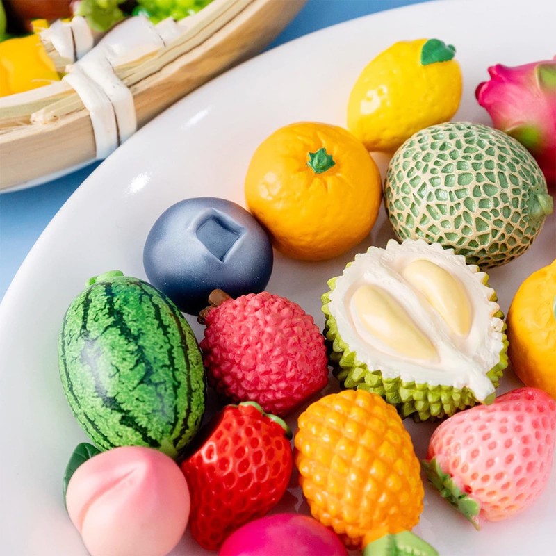 Cayway 48 Pz Mini Frutta in Resina, Mini Modelli di