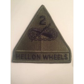 US ARMY SECOND 2ND ARMORED DIVISION AD HELL ON WHEELS PATCH #2