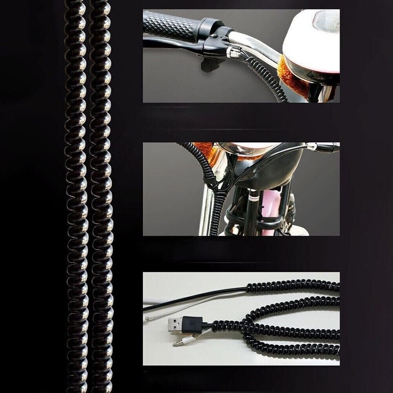 TDR Electric Bicycle Spiral Loom Wire Cover Wrap for TDR