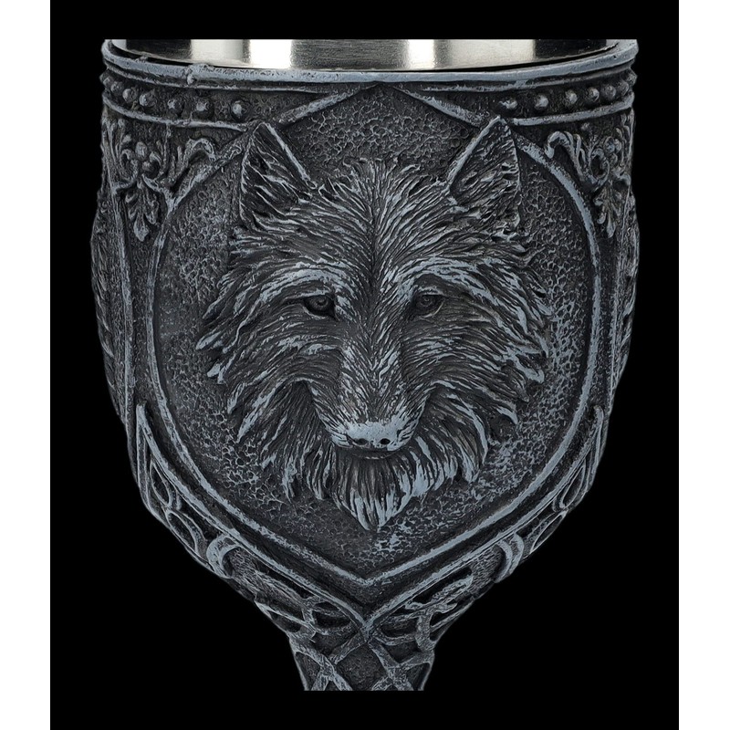 Figuren Shop GmbH Gothic goblet - night wolf with blue