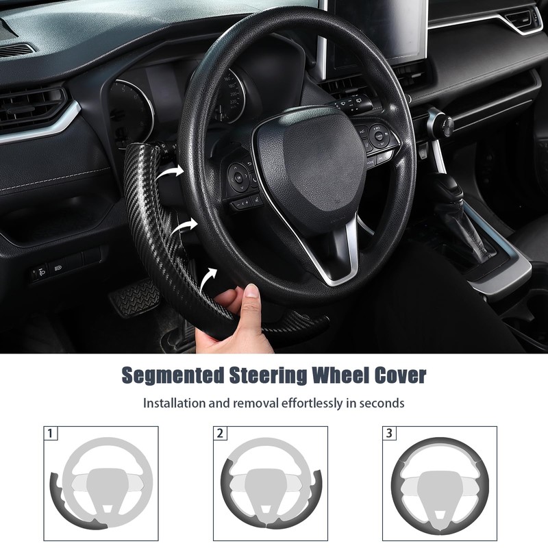 Customized Steering Wheel Cover for Toyota Camry 2018-2024/RAV4 2019-2025/Corolla 2020-2025/Avalon