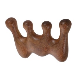 Vaguelly Wooden Massage Comb Ergonomic Sandalwood Scalp Massager Wide Tooth Design for Curly Hair Detangling Trigger for All Hair Types Portable Use