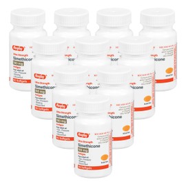 Rugby Ultra Strength Simethicone Gas Relief 180 mg - Maximum Gas Relief for Adults - May Help with Symptoms of Flatulence, Bloating, Gas Fullness - 60 Softgels (10 Pack)