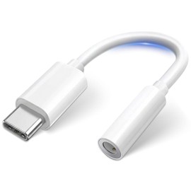 Earphone Jack, Type C, 0.14 inch (3.5 mm) Conversion, Type C, Supports 3 Pole/4 Poles, MFi Certified, Distortion Free Sound Quality, Music Playback, Built-in Call Function, Volume Control, Stereo