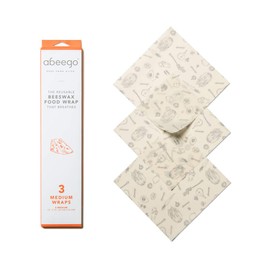 abeego Beeswax Wraps, Medium, Set of 3