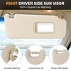 Right Passenger Side Beige Sun Visor with Vanity Light Fit