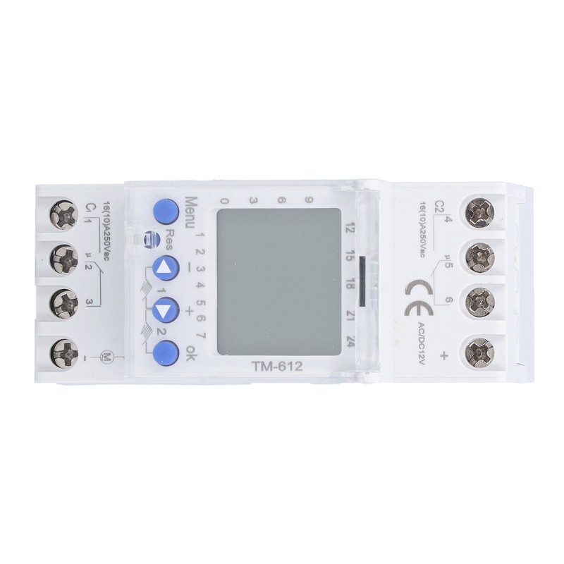 Time Control Switch Intelligent Power Supply Guide Rail Timer TM612