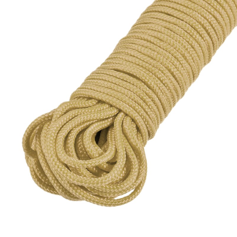 sourcing map Polypropylene Rope Braid Cord 50M/164ft 2mm Dia Brown