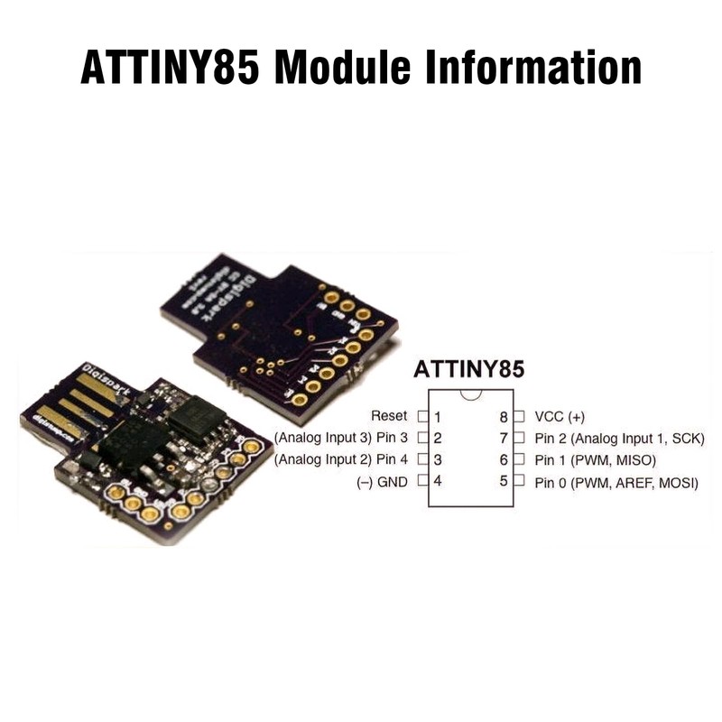 ATTINY85 Digispark Kickstarter RUIZHI 5 Pieces Attiny85 Micro USB Development