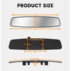 HmmtyRack Rear View Mirror, 14 Inch Chrome Anti-glare Panoramic Rear