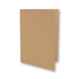 25 x Vintage Kraft Paper Folding Cards 105 x 148 mm - DIN A6 - Sand Brown - Recycled - 300 g Blank Folding Cards - Environment by Gustav Neuser