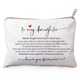 Daughter Gifts from Mom Makeup Case Graduation Gift Cosmetic Bag Birthday Gift from Mom Christmas Gift Birthday Gifts for Women Makeup Organizer to Daughter