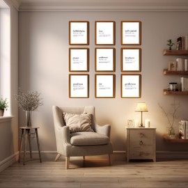 Fruit of the Spirit - Christian Inspirational Wall Art, Motivational Scripture Wall Decor Print- For Home Decor, Church Decor, Living Room Decor or Office Decor, Unframed - 8x10 (set of 9)