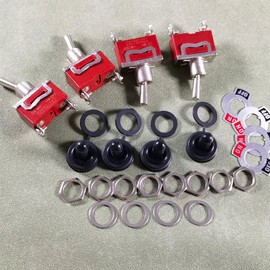 Kiligen Marine Toggle Switch 12VDC 20A Waterproof Toggle Switch 110V AC 15A Heavy Duty with Weatherproof Cover SPST On/Off 2 Pin for Car Truck Boat