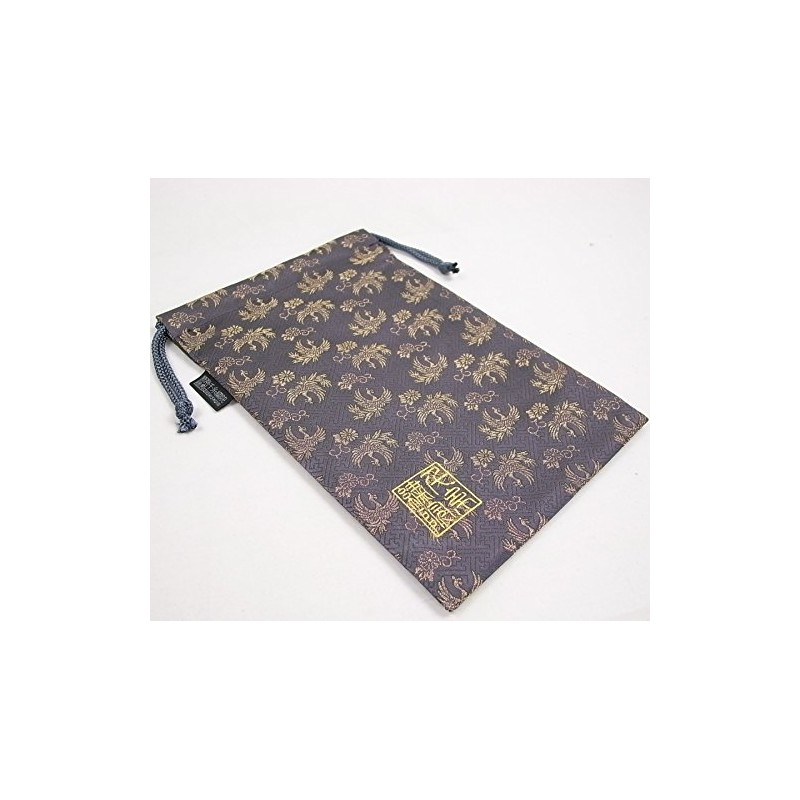 Thousands Thread 繍院 西陣織 Field Of Drawstring bag (Lined) Gold